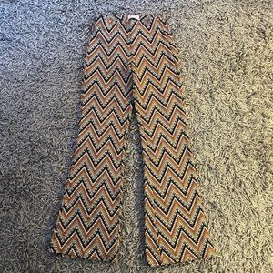 Patterned urban outfitters flare pant